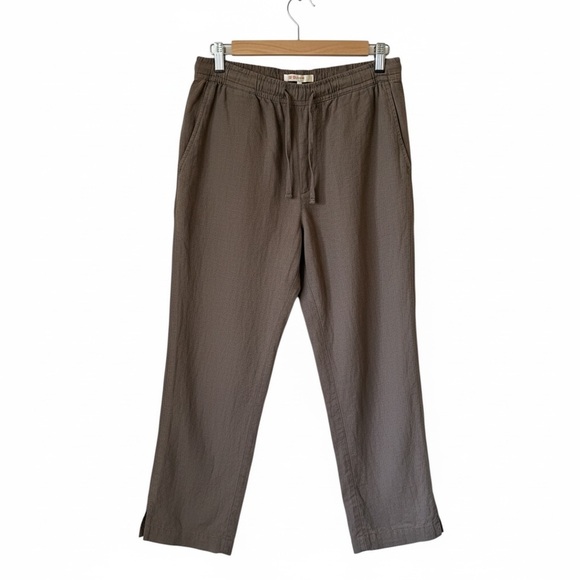 South Street Linen Cropped Taupe 100% Linen Pants Size XL - Picture 2 of 4